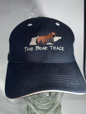 The Bear Trace Jack Nicklaus Designed Golf Course Golden Bear Logo Hat Cap VTG